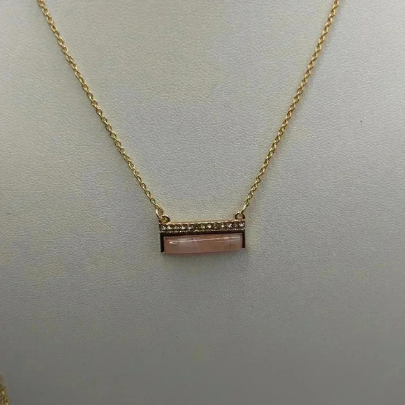 Peach pink bundle 4 necklaces, 2 bracelets, 1 pair earrings some NWT J Crew - Picture 8 of 12